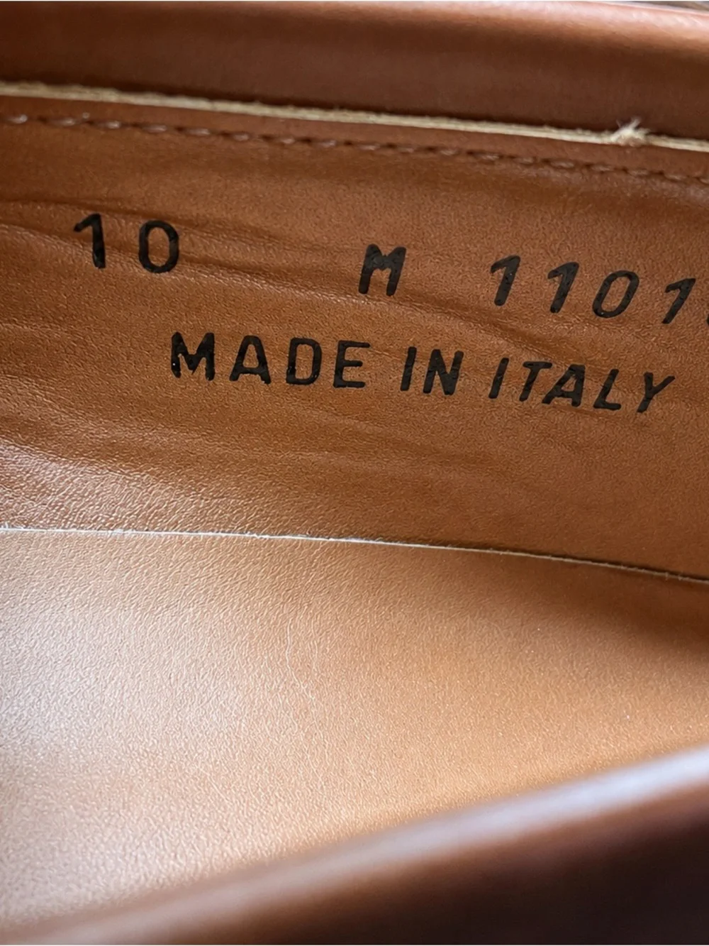 Johnston & Murphy Made in Italy Brown Leather Tassel Loafers Men’s 10 M